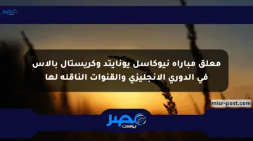 معلق مباراة نيوكاسل يونايتد وكريستال بالاس في الدوري الإنجليزي والقنوات الناقلة لها